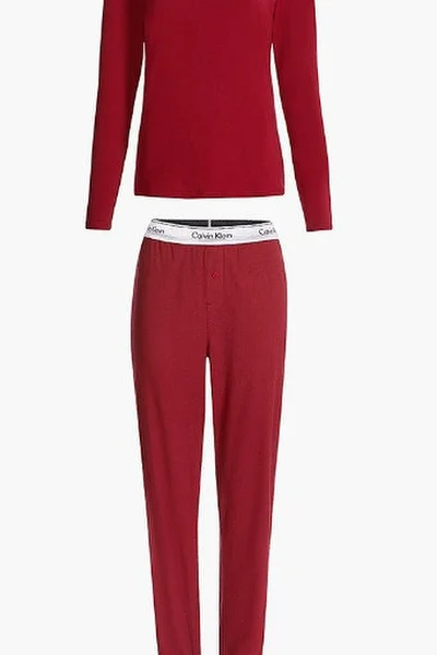 Pyžamo pro ženy 47571 TX4 vínová - Calvin Klein