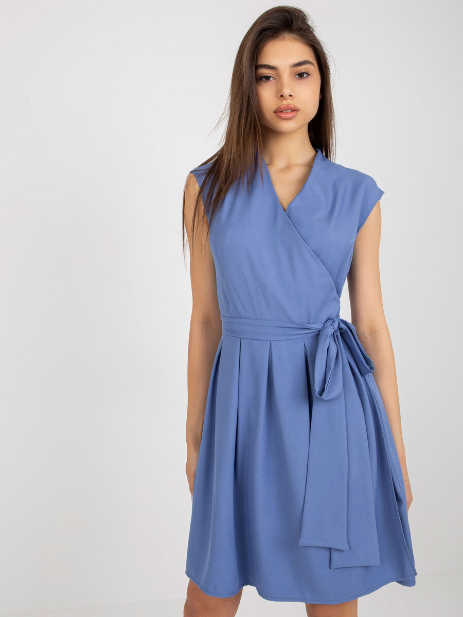 Modré dámské šaty FPrice s elegantním střihem, 40 i523_2016103375219