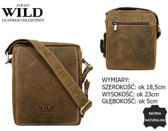 Kožená poštovní taška Always Wild® střední velikosti, jedna velikost i523_5903051021831