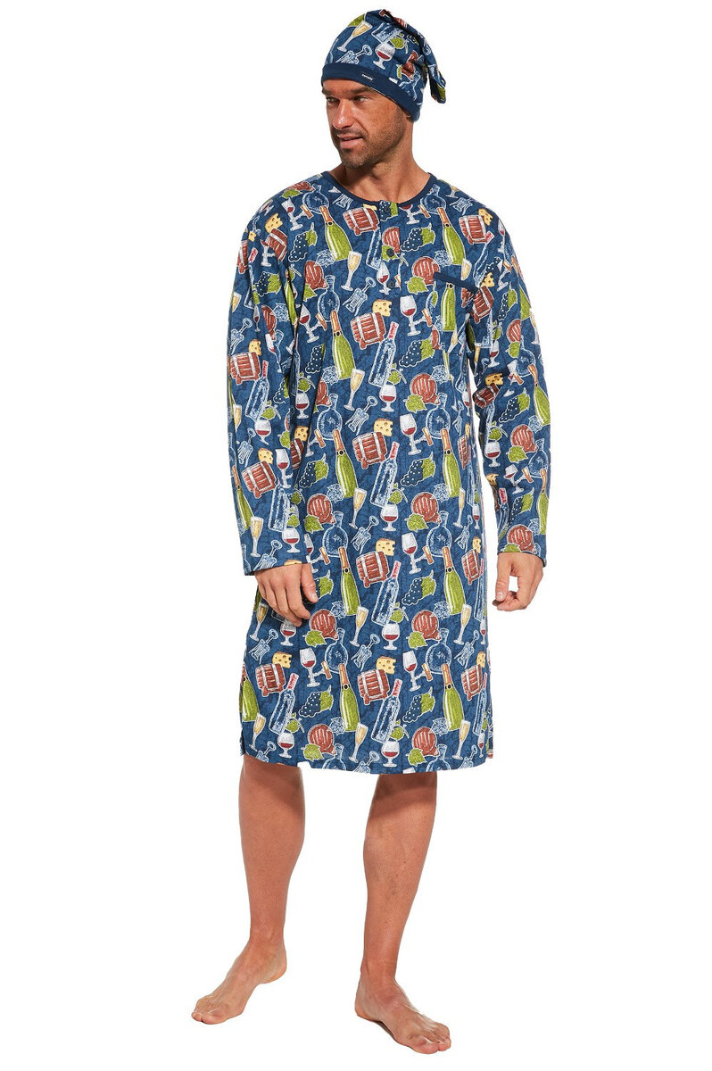 Mužská noční košile Denim Dream S-2XL, džínovina M i384_31115484