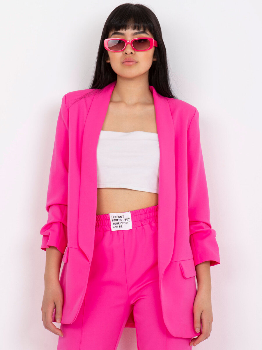 Růžová fluo bunda pro ženy FPrice, L i523_2016103200597