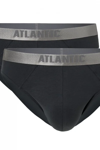 Komfortní pánské slipy Atlantic 2 pack - grafitová