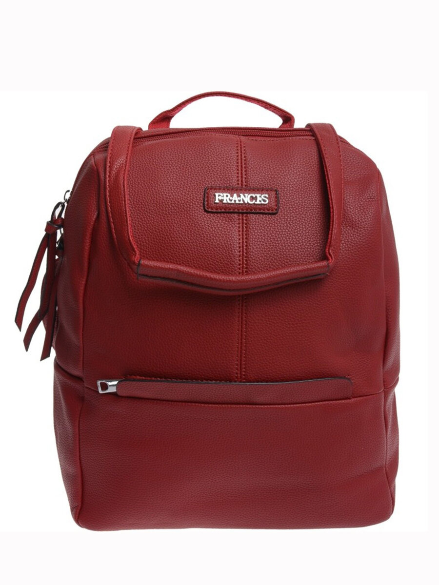 Červený batoh FPrice s mnoha kapsami a zipem, jedna velikost i523_2016103493517