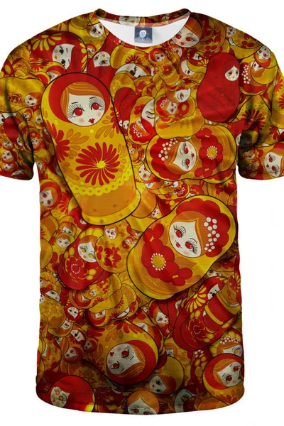 Aloha From Deer Unisex Tričko Matryoshka Oranžové