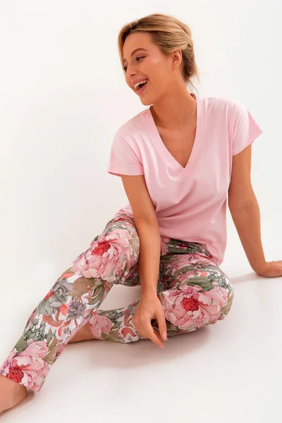 Květinové pyžamo pro ženy Cana