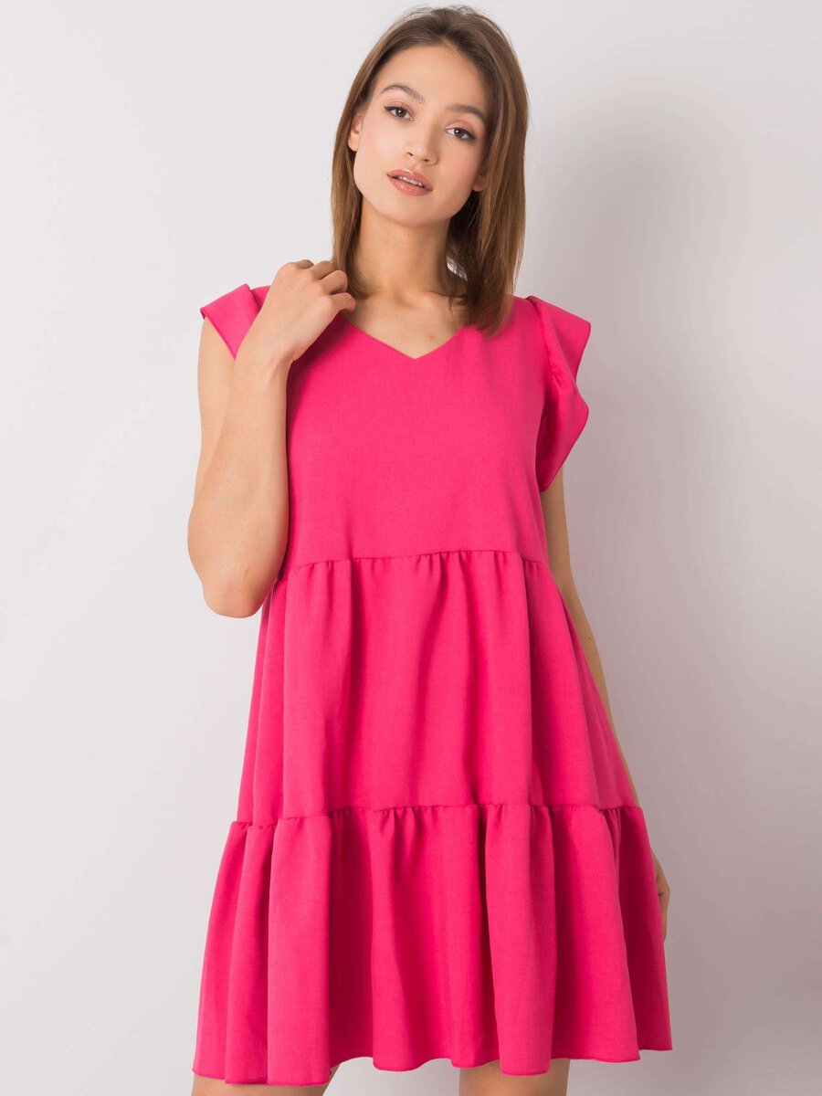 Dámské šaty WN - SK - 4899 - Rue Paris FPrice, tmavě růžová M i10_P57534_1:497_2:91_