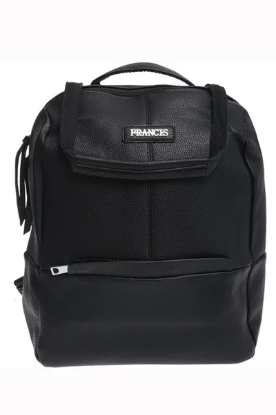 Černý batoh FPrice s mnoha kapsami a nastavitelným popruhem