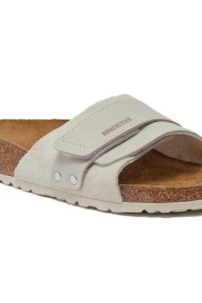 Pánské žabky Birkenstock - Elegantní semišové - Antique White