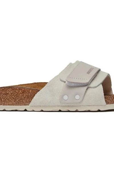 Pánské žabky Birkenstock - Elegantní semišové - Antique White