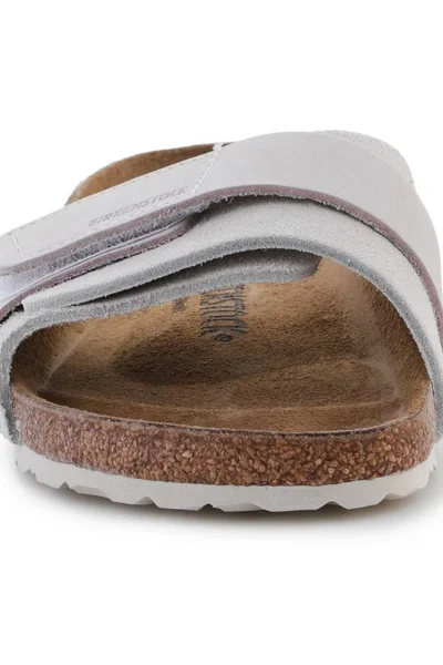 Pánské žabky Birkenstock - Elegantní semišové - Antique White