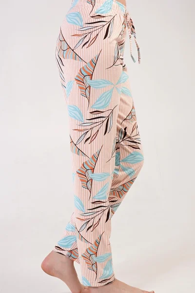 Listové pohodlné pyžamo pro ženyvé kalhoty Vienetta