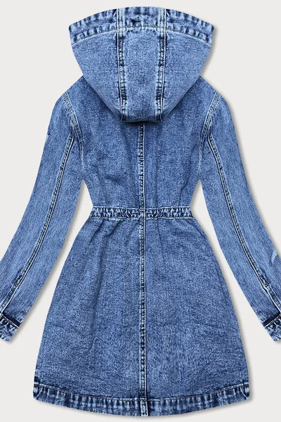 Modrá džínová bunda s kapucí - Denimový pohodlí