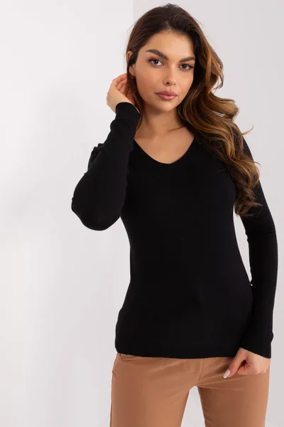 Černý dámský svetr FPrice - Elegantní kousek