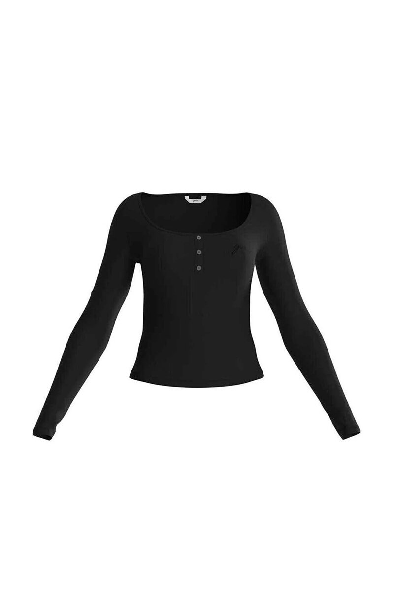 Černé dámské tričko s dlouhým rukávem od Guess - JBLK, M i10_P65991_2:91_