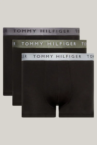 Černé boxerky 3P TRUNK SHINE WB 0UB pro muže - Tommy Hilfiger