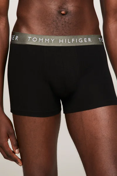 Černé boxerky 3P TRUNK SHINE WB 0UB pro muže - Tommy Hilfiger