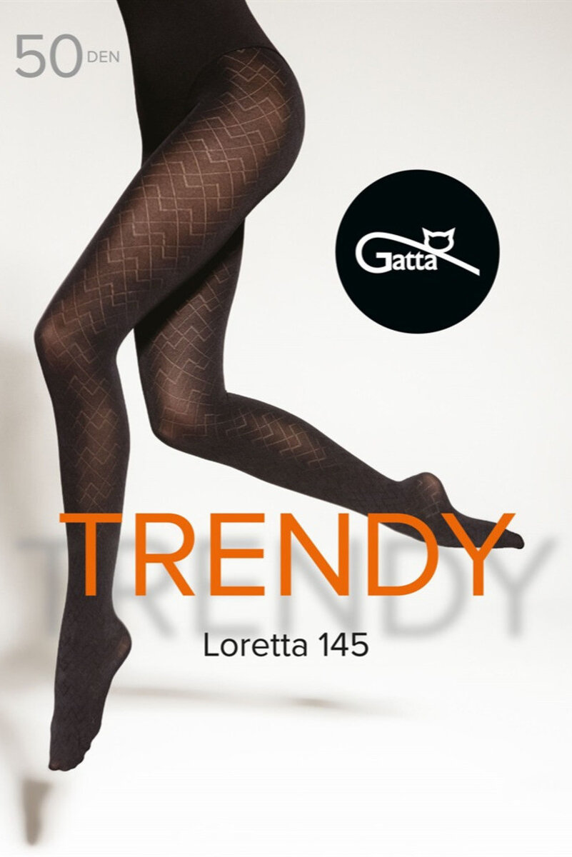 Černé vzorované punčochové kalhoty Loretta - Mikrovlákno, nero 2-S i170_0008611450290