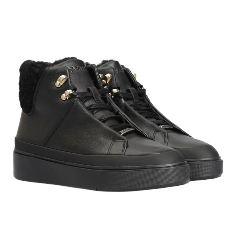 Černé kožené dámské boty Calvin Klein Hi Top, 39 i476_30888034