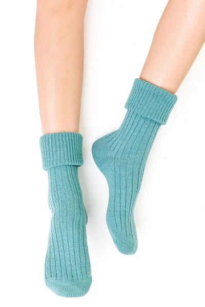 Zelené dámské ponožky Steven - Měkké spaní