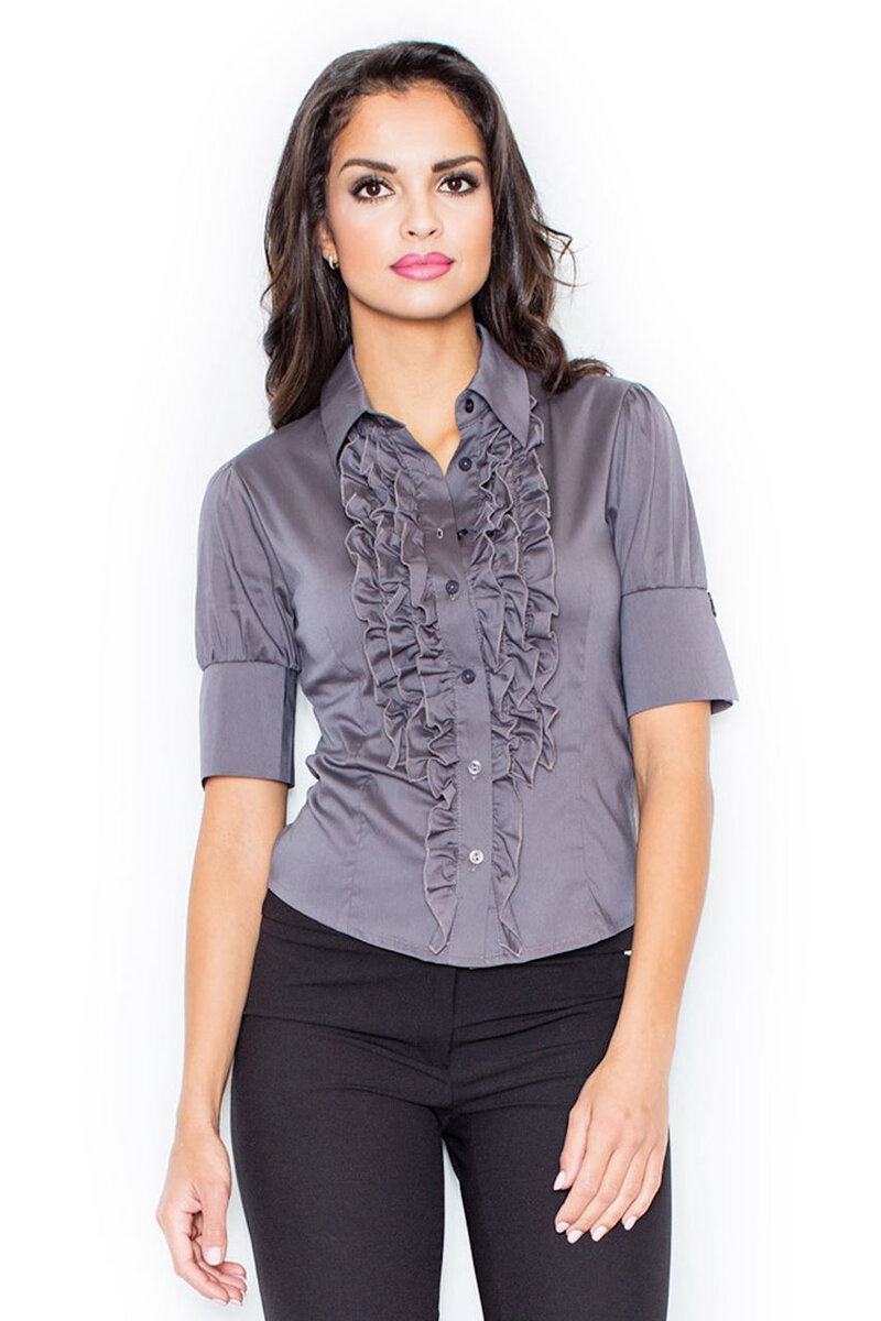 Stylová dámská košile Grey Elegance, tmavě šedá 36/S i10_P64668_1:1499_2:1074_
