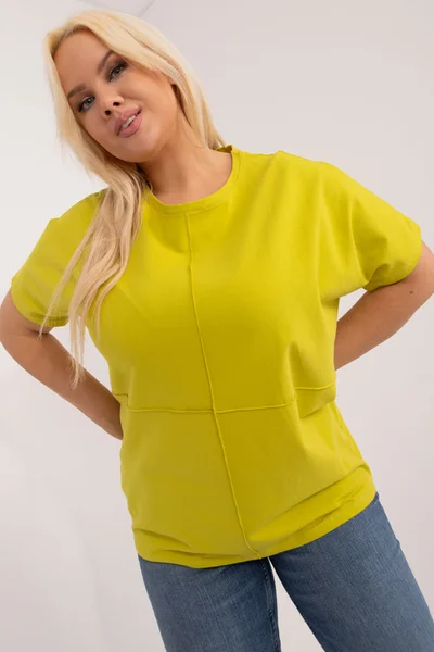 Oversize dámská halenka Lime Fashionhunters Plus