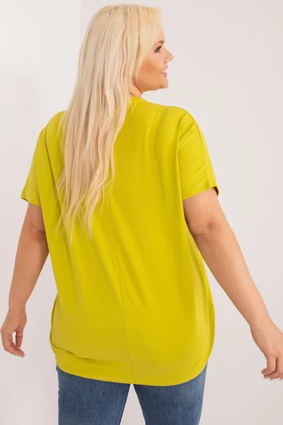 Oversize dámská halenka Lime Fashionhunters Plus