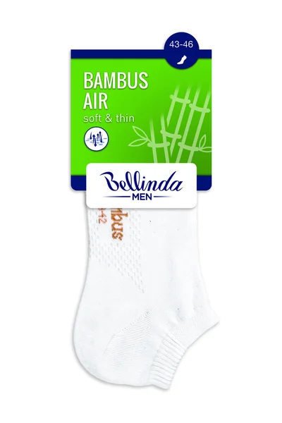 Krátké pánské bambusové ponožky BAMBUS AIR IN-SHOE SOCKS - BELLINDA - bílá