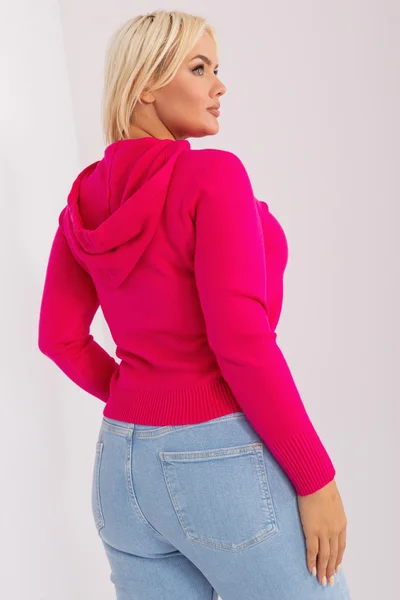 Růžový plus size svetr s viskózou