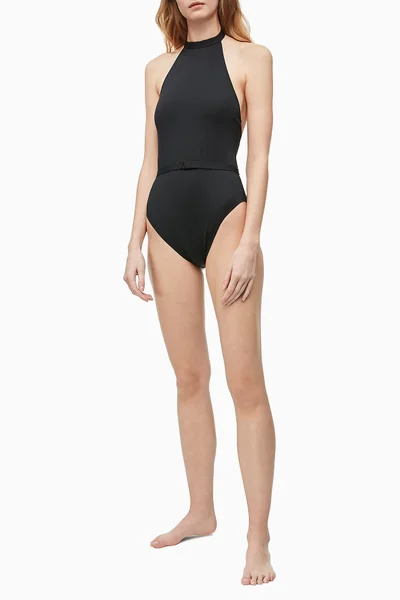 Dámské jednodílné plavky 6L3 černá - Calvin Klein