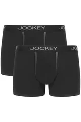 Černé boxerky pro muže Jockey - modal/elastan - přiléhavý střih - elastický pas