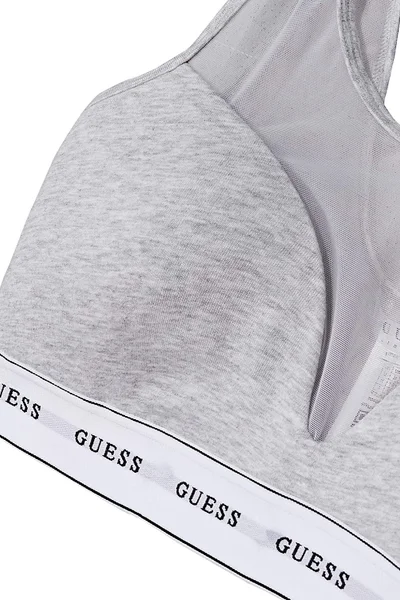 Podprsenka pro ženy vyztužená bralette s žerzejí 0776U 6VJ9 šedá - Guess