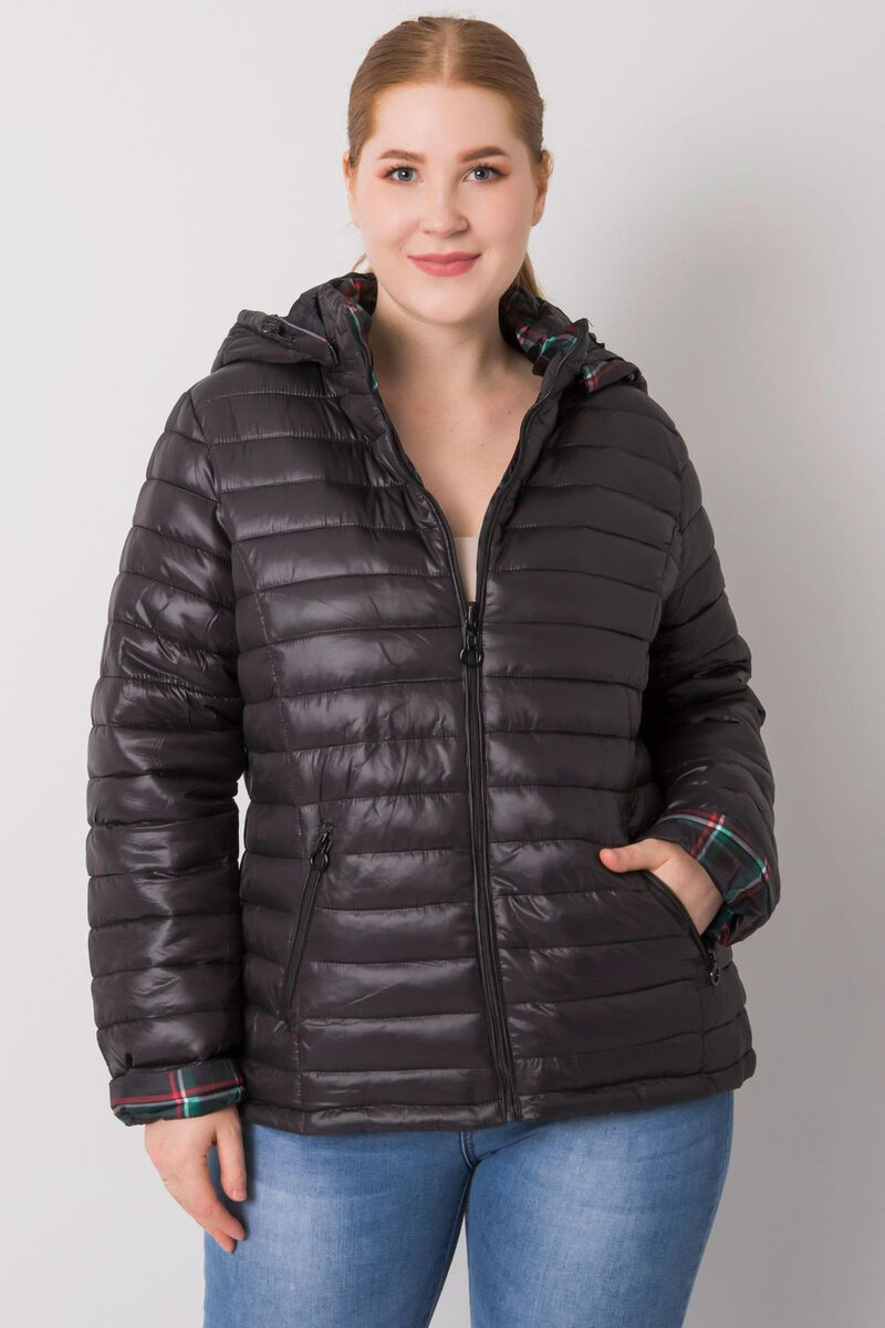 Černá zateplená bunda pro ženy s odnímatelnou kapucí - NM, Xl i240_160949_2:XL