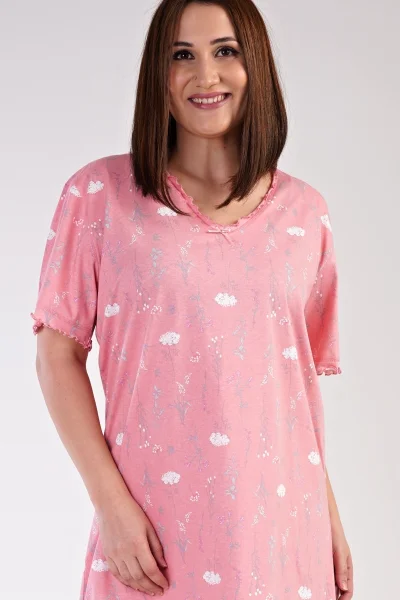 Květovaná bavlněná noční košile Louka Vienetta