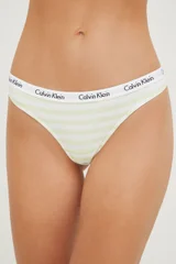 Dámská tanga 5333 5XE bílážlutá - Calvin Klein