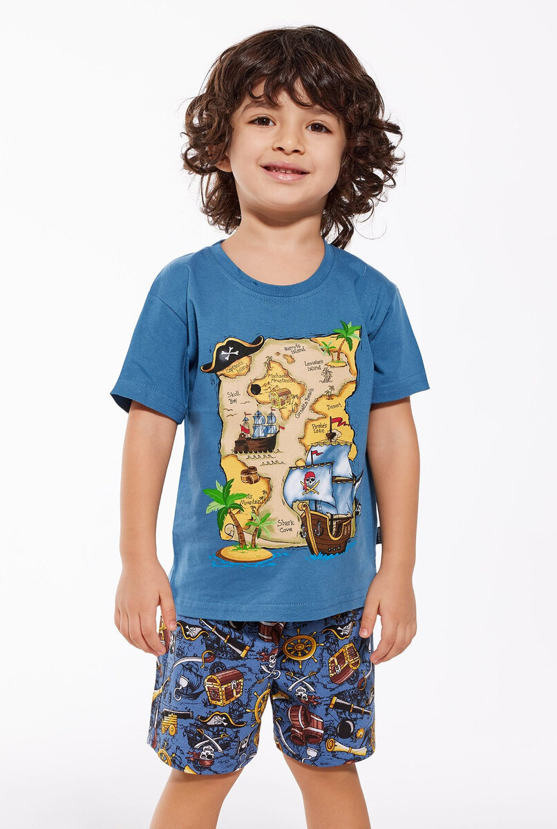 Chlapecké pirátské pyžamo Young Boy od Cornette, džínovina 134-140 i384_7206359