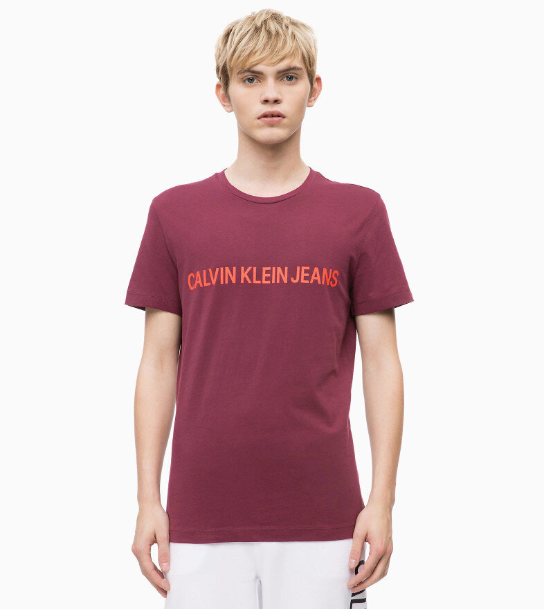 Pánské tričko 6QIE9R vínová - Calvin Klein, vínová M i10_P31363_1:193_2:91_