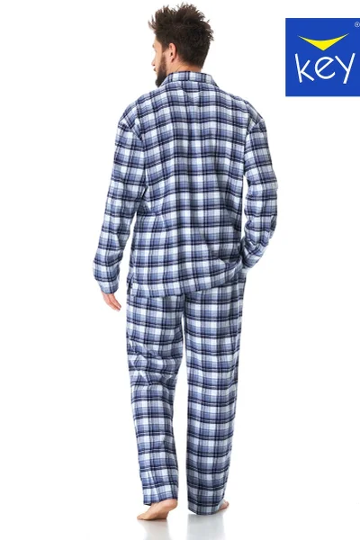 Komfortní pánské flanelové pyžamo Key