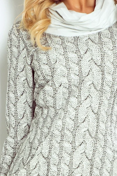 Svetrové šaty Numoco s pleteným vzorem