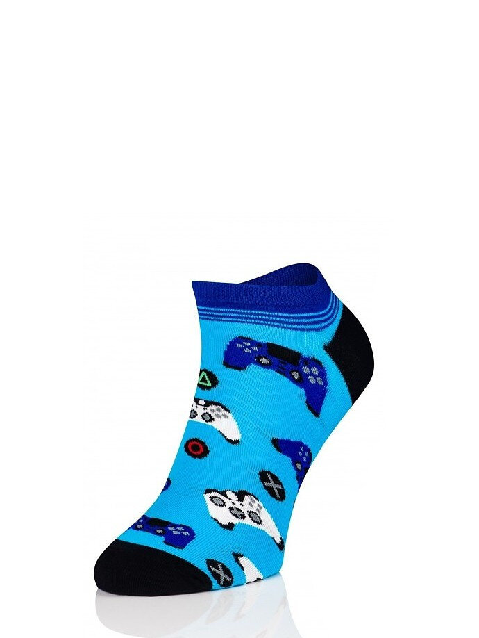Vzorované ponožky Intenso 7RC Cotton N3BO, tmavě modrá 41-43 i384_51782586
