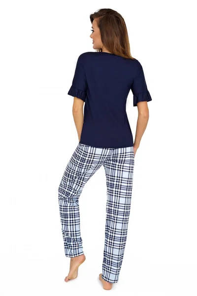 Modré karové pyžamo Donna Loretta