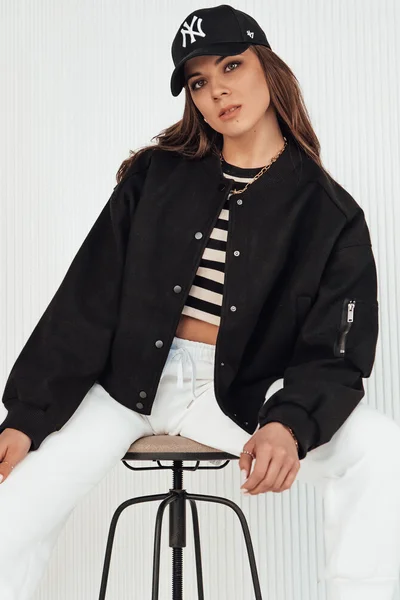 BONDAI dámská černá oversized bomber bunda Dstreet