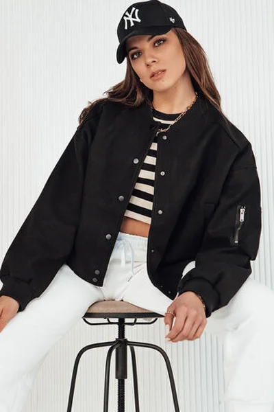 BONDAI dámská černá oversized bomber bunda Dstreet