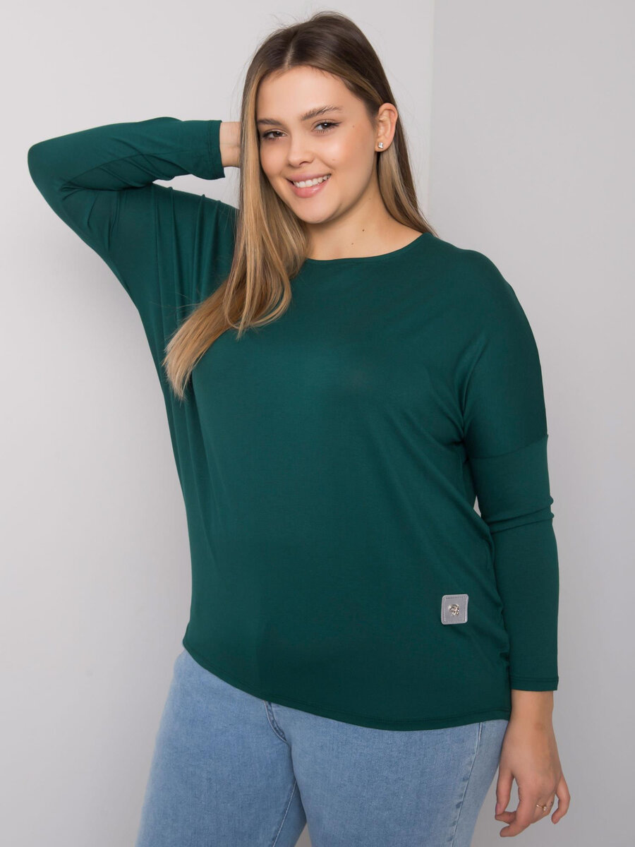 Zelená dámská halenka FPrice - Elegantní bavlněný kousek, jedna velikost i523_2016103116324