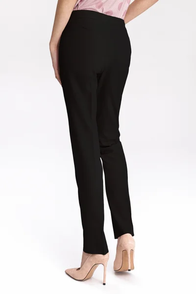 Černé elegantní dámské kalhoty - Nife Elegance