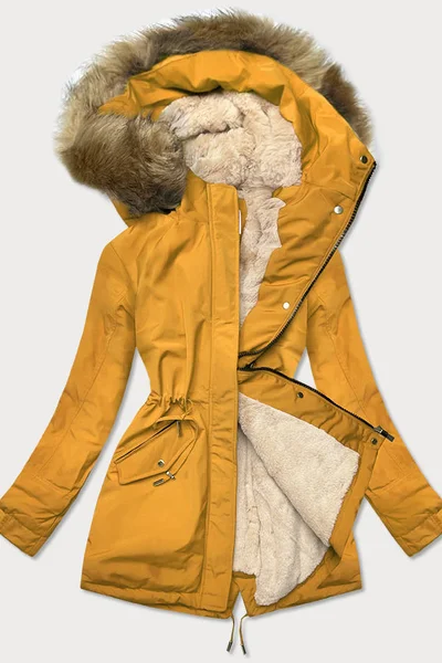 Zimní kožíšková bunda MHM Yellow Luxe