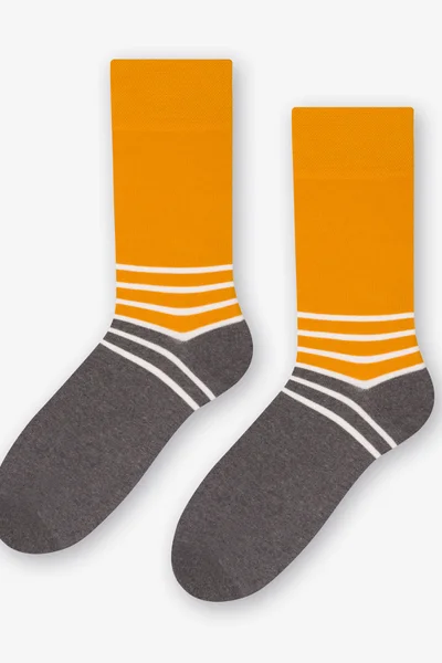 Dvoubarevné ponožky 9OI Mustard - Více More