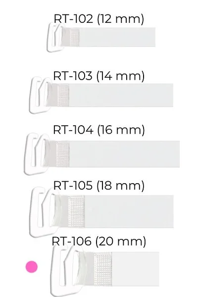 Transparentní silikonová ramínka s kovovými háčky Julimex