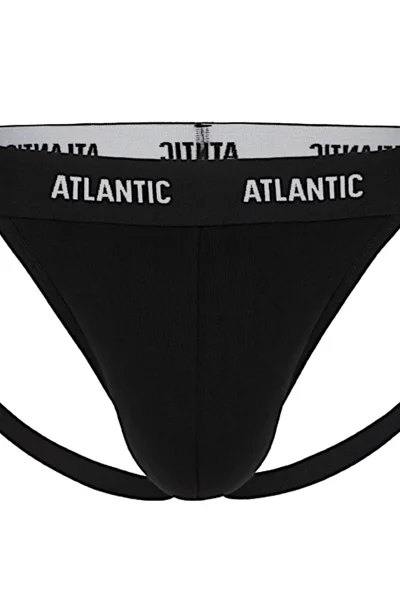 Černé Pánské Jockstrap Slipy - Atlantic 1571