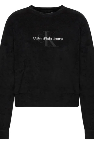 Dámská černá mikina Calvin Klein s monogramem