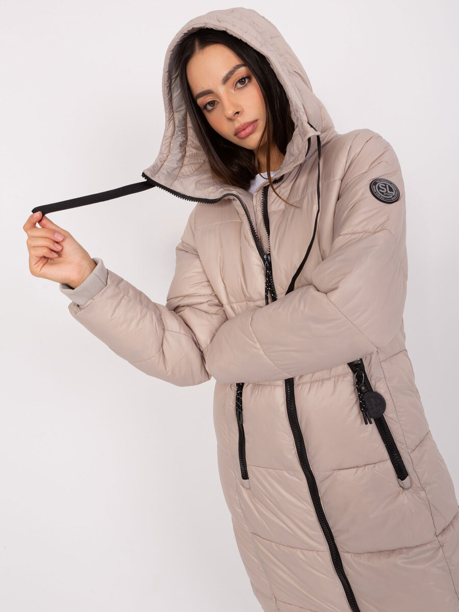 Zimní dámský kabát SUBLEVEL béžový, XL i523_4063813550847